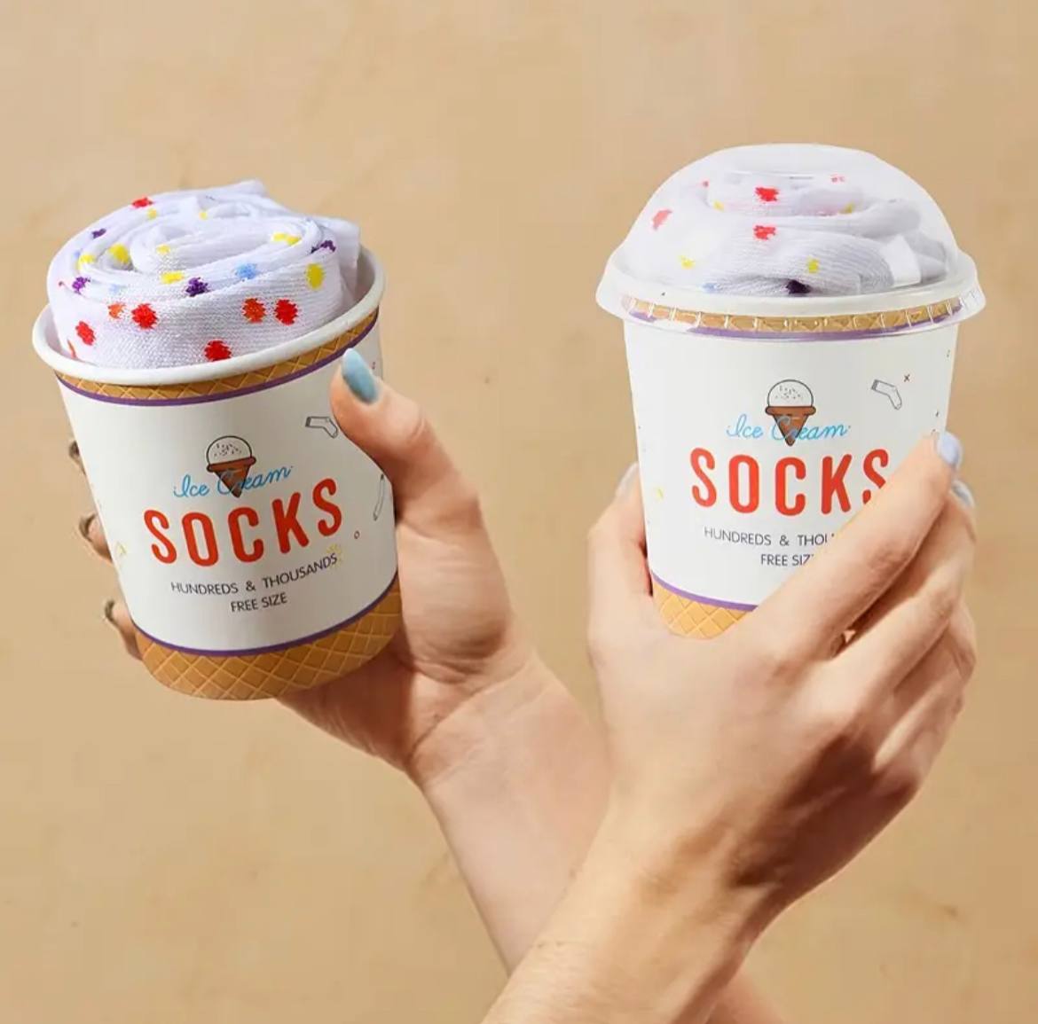 Ice Cream Pattern Mid-calf Crew Socks