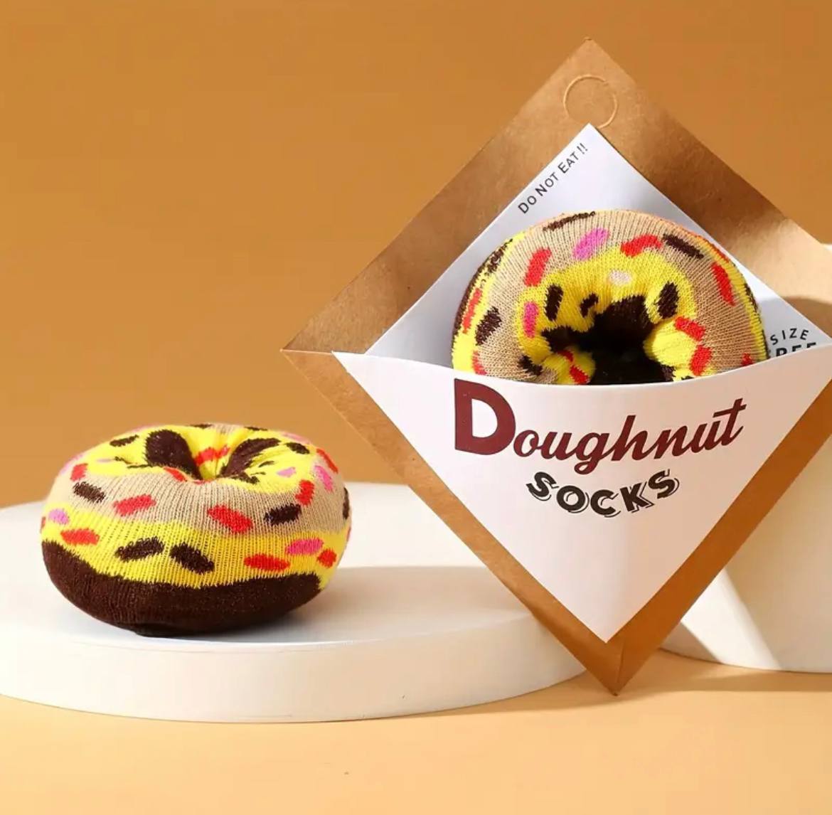 Unisex Mid-Calf Socks – Novelty Doughnut Pattern