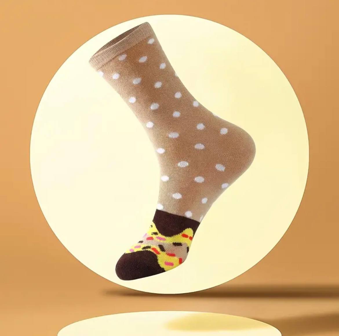 Unisex Mid-Calf Socks – Novelty Doughnut Pattern