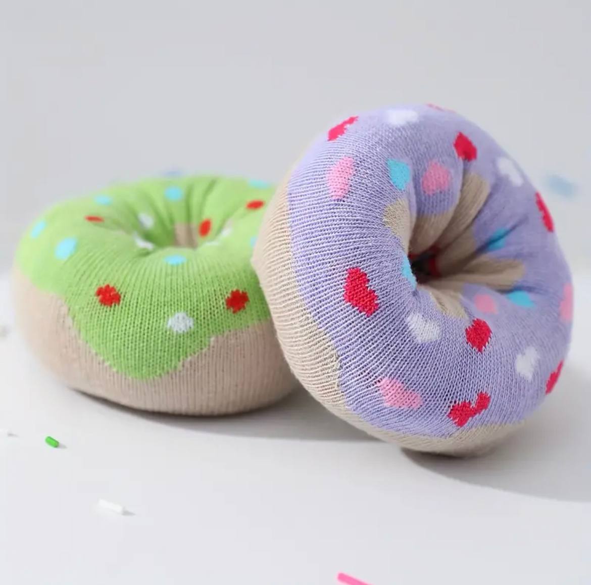 Donut Pattern Mid-Calf Socks