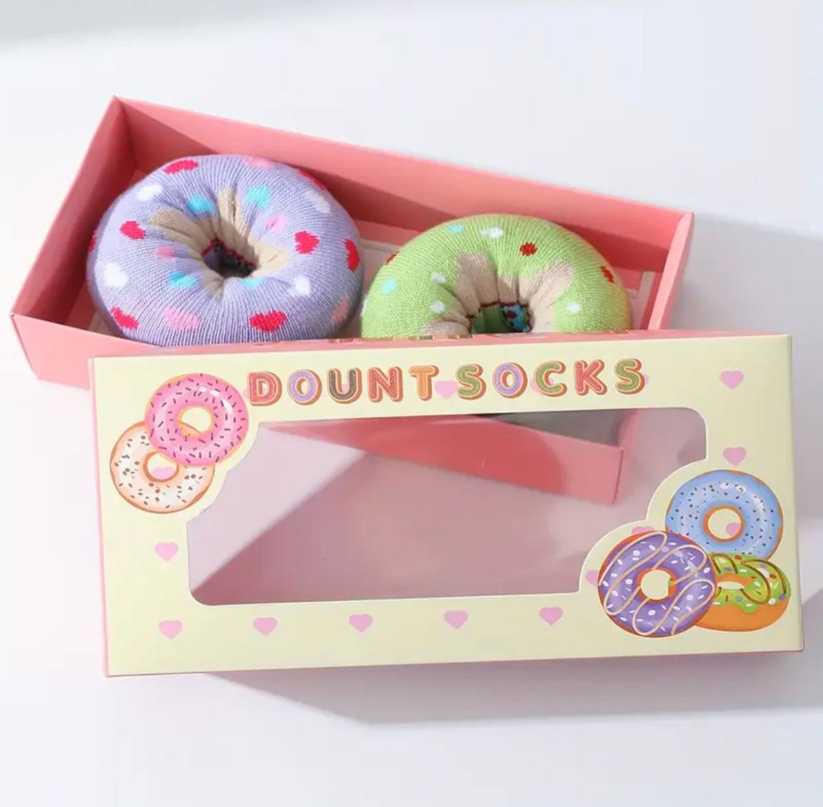 Donut Pattern Mid-Calf Socks