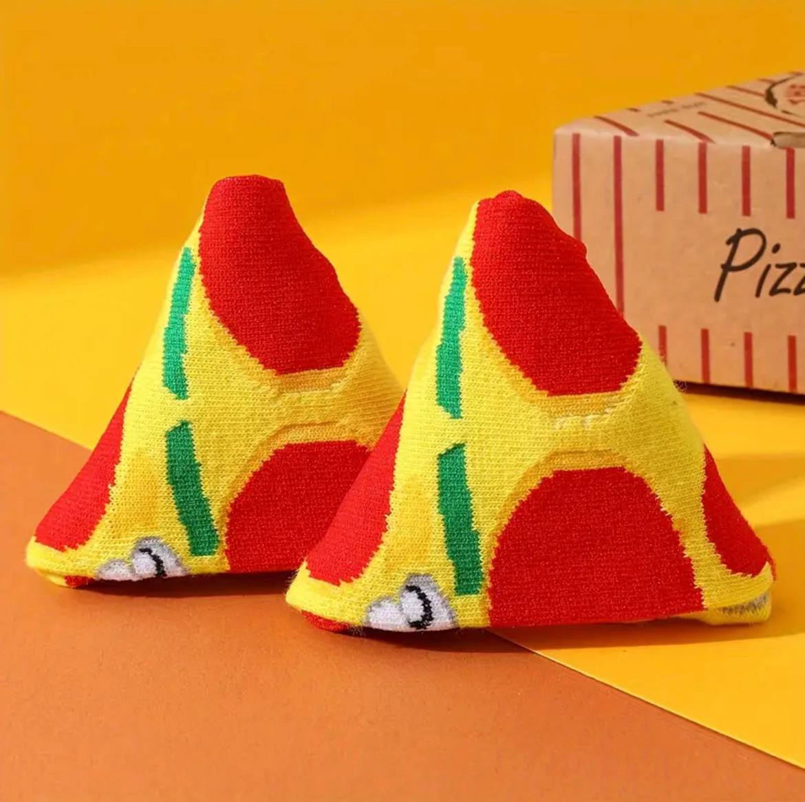 Pizza Slice Pattern Crew Socks