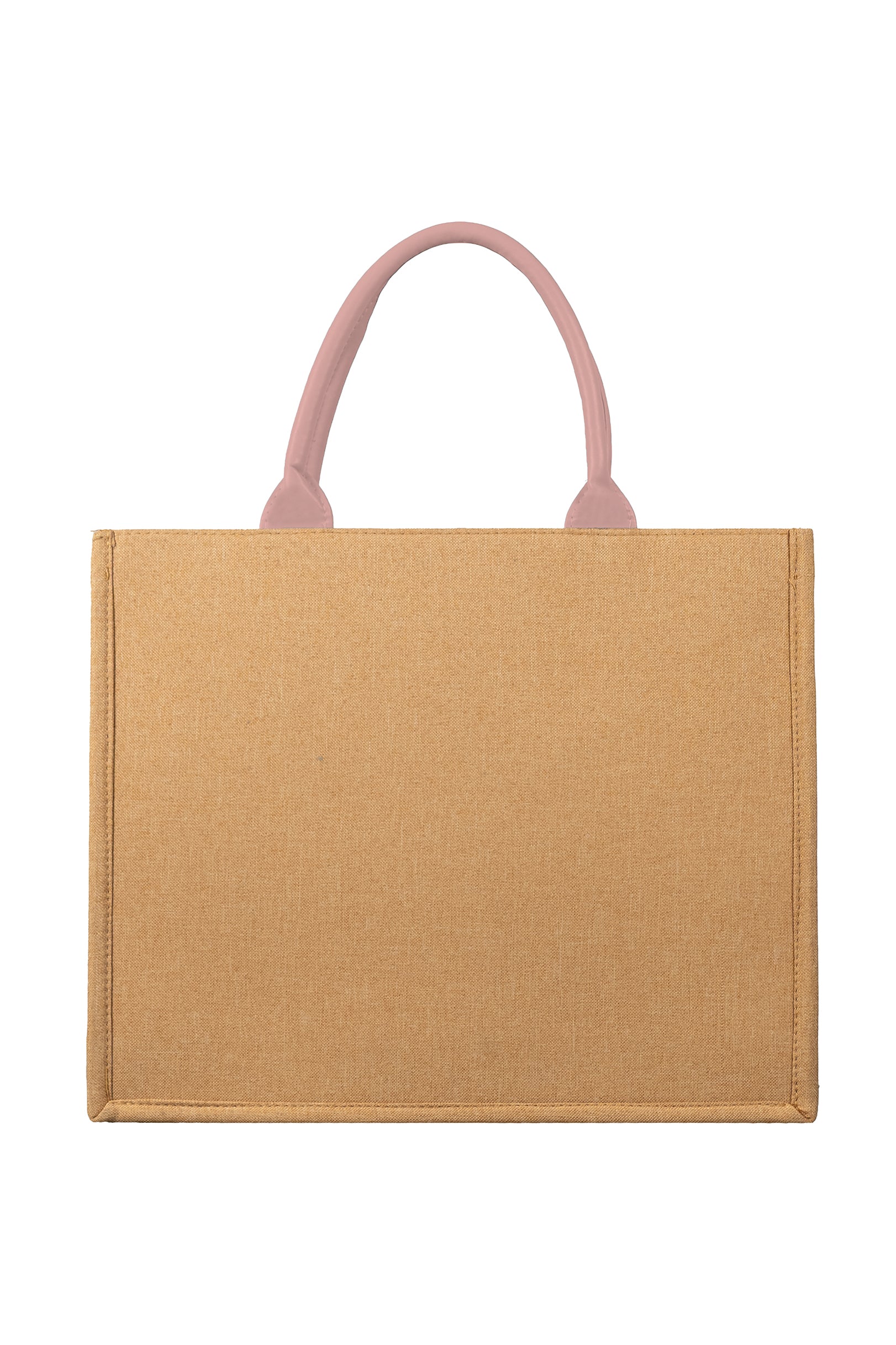 Beach & Shopper with Pink Leather Handles